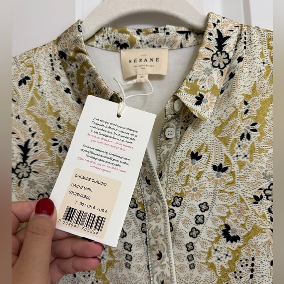 NWT Sézane Claudio shirt - Picture 2 of 5